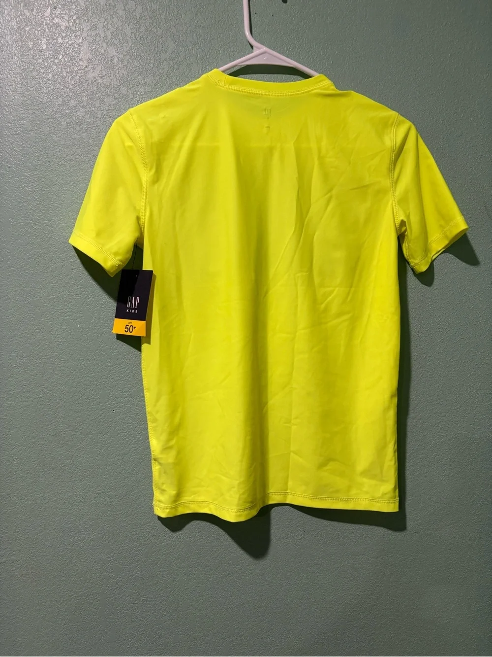 GAP Men's Neon Yellow Surf Graphic Short Sleeve Tee